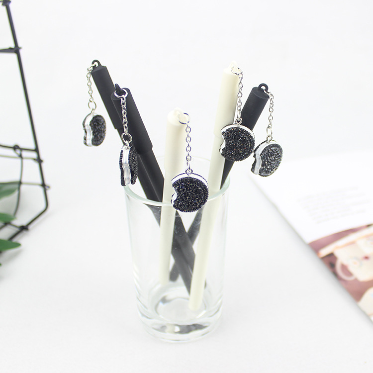 Oreo Pendant Gel Pen Student Creativity Popular Black And White
