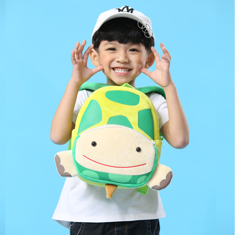 Cute Zoo Children's Schoolbag Backpack Plush Animal Turtle